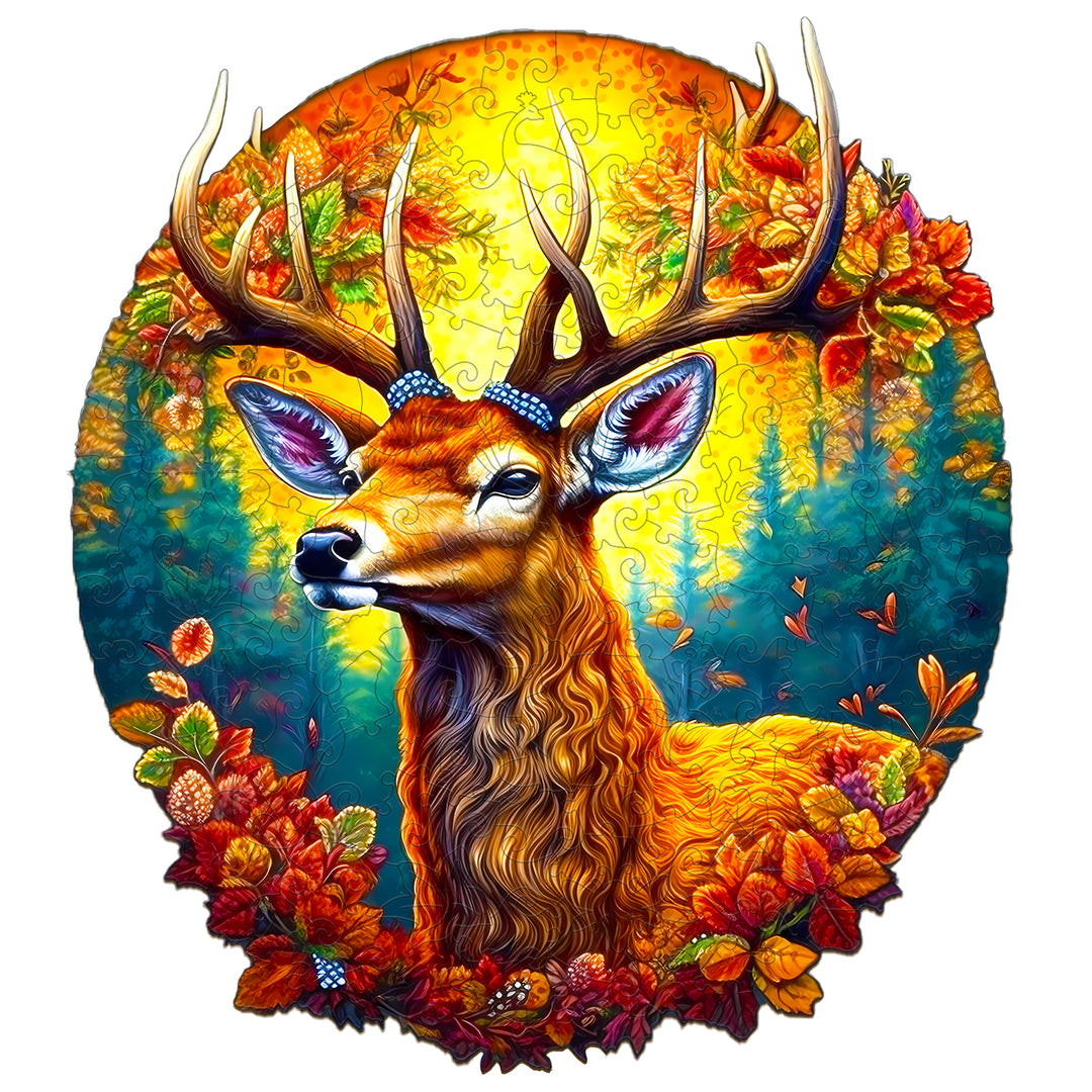 Deer in the Jungle - Wooden Jigsaw Puzzle