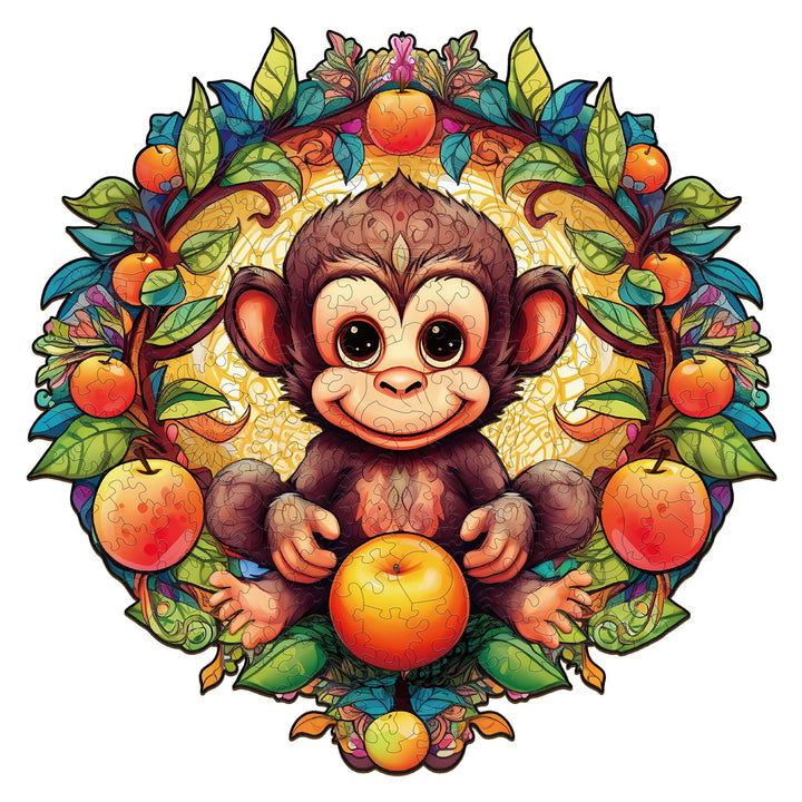 Happy Monkey - Wooden Jigsaw Puzzle