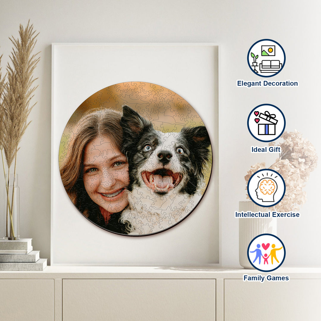 Personalized Photo Wooden Puzzles for Dog Lover