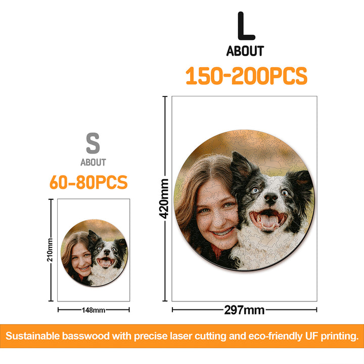 Personalized Photo Wooden Puzzles for Dog Lover