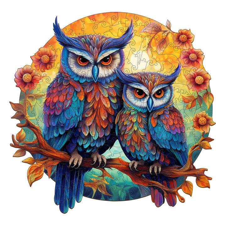 Mandala Owls - Wooden Jigsaw Puzzle