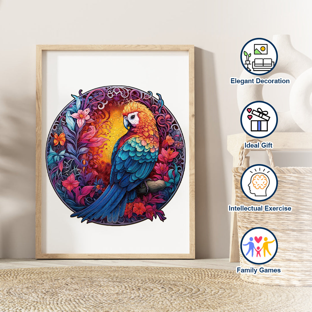 Beautiful Parrot - Wooden Jigsaw Puzzle