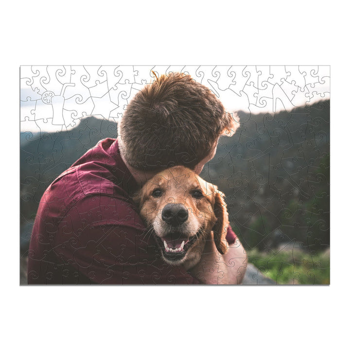 Rectangular Personalized Photo Wooden Puzzles for Pet Lovers