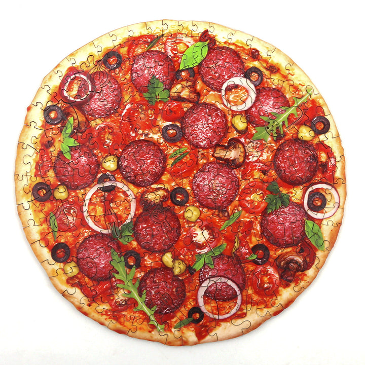 Salami Pizza - Wooden Jigsaw Puzzle