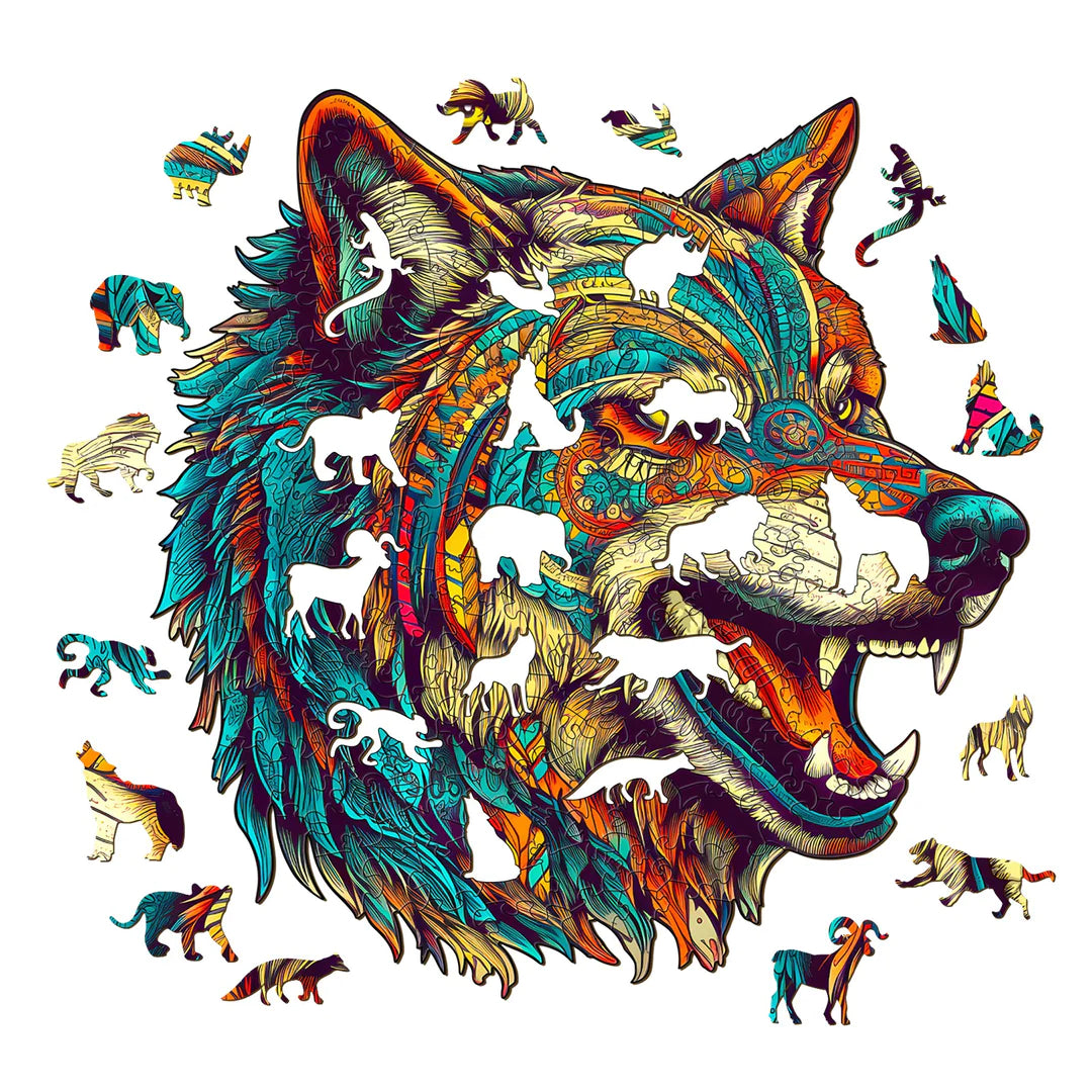 Valiant Wolf - Wooden Jigsaw Puzzle