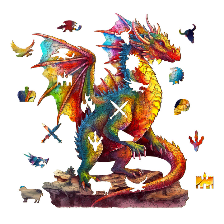 The Standing Dragon - Wooden Jigsaw Puzzle