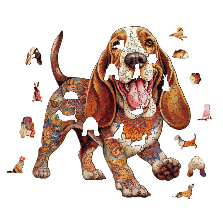 Basset Hound - Wooden Jigsaw Puzzle