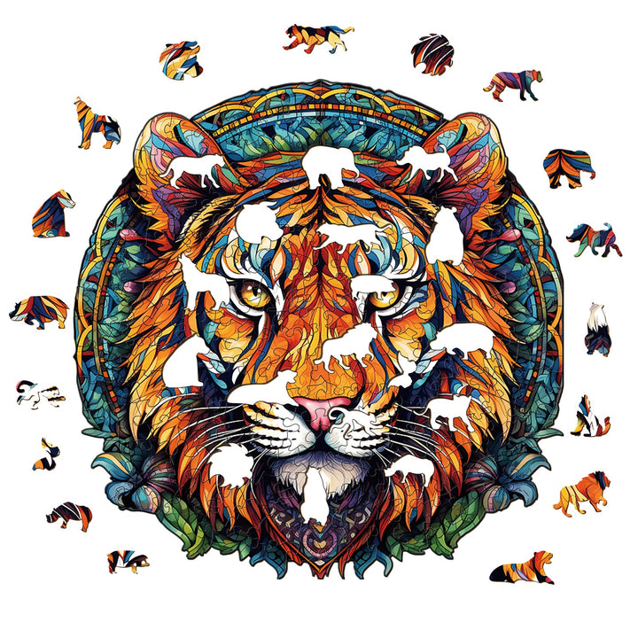 Mandala Tiger - Wooden Jigsaw Puzzle