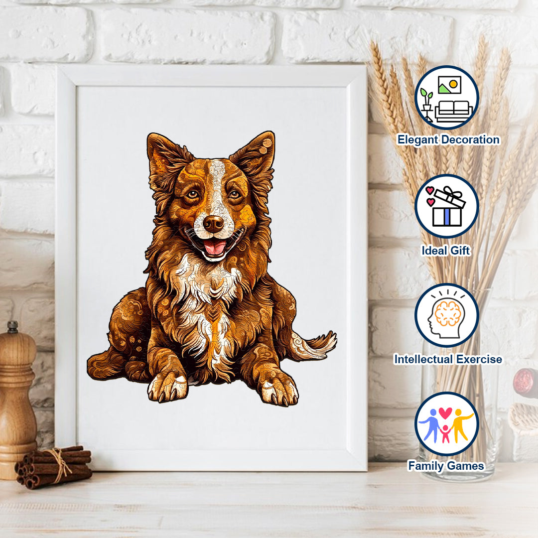 Border Collie - Wooden Jigsaw Puzzle