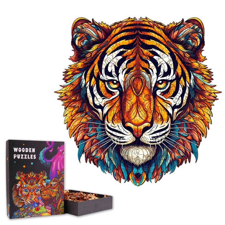 Brave Tiger - Wooden Jigsaw Puzzle