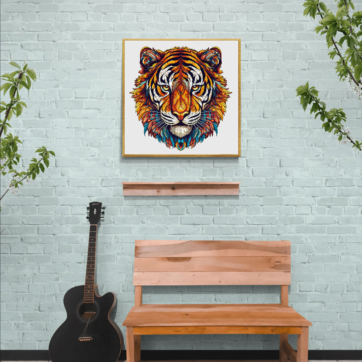 Brave Tiger - Wooden Jigsaw Puzzle