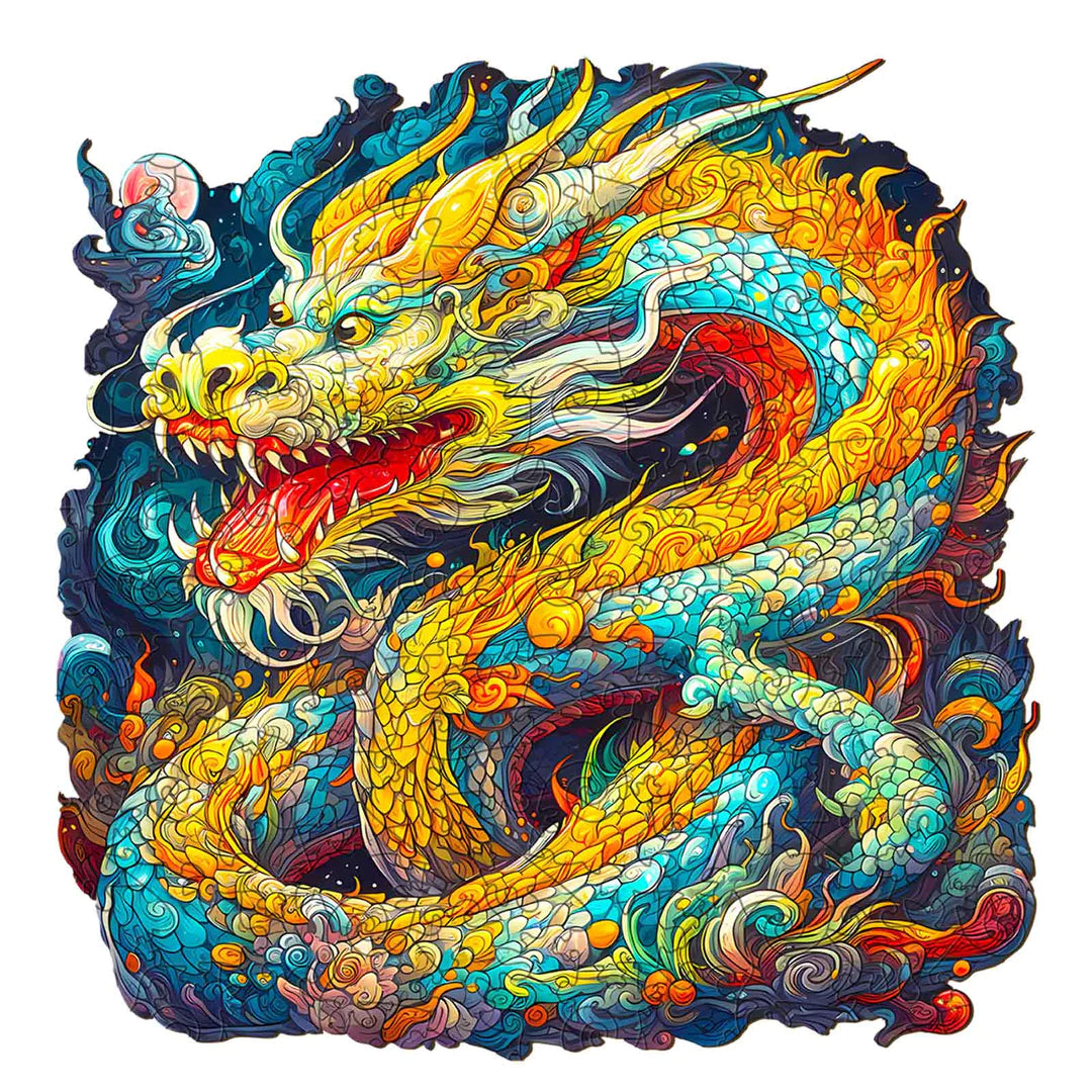 Chinese Dragon - Wooden Jigsaw Puzzle – peckeroom