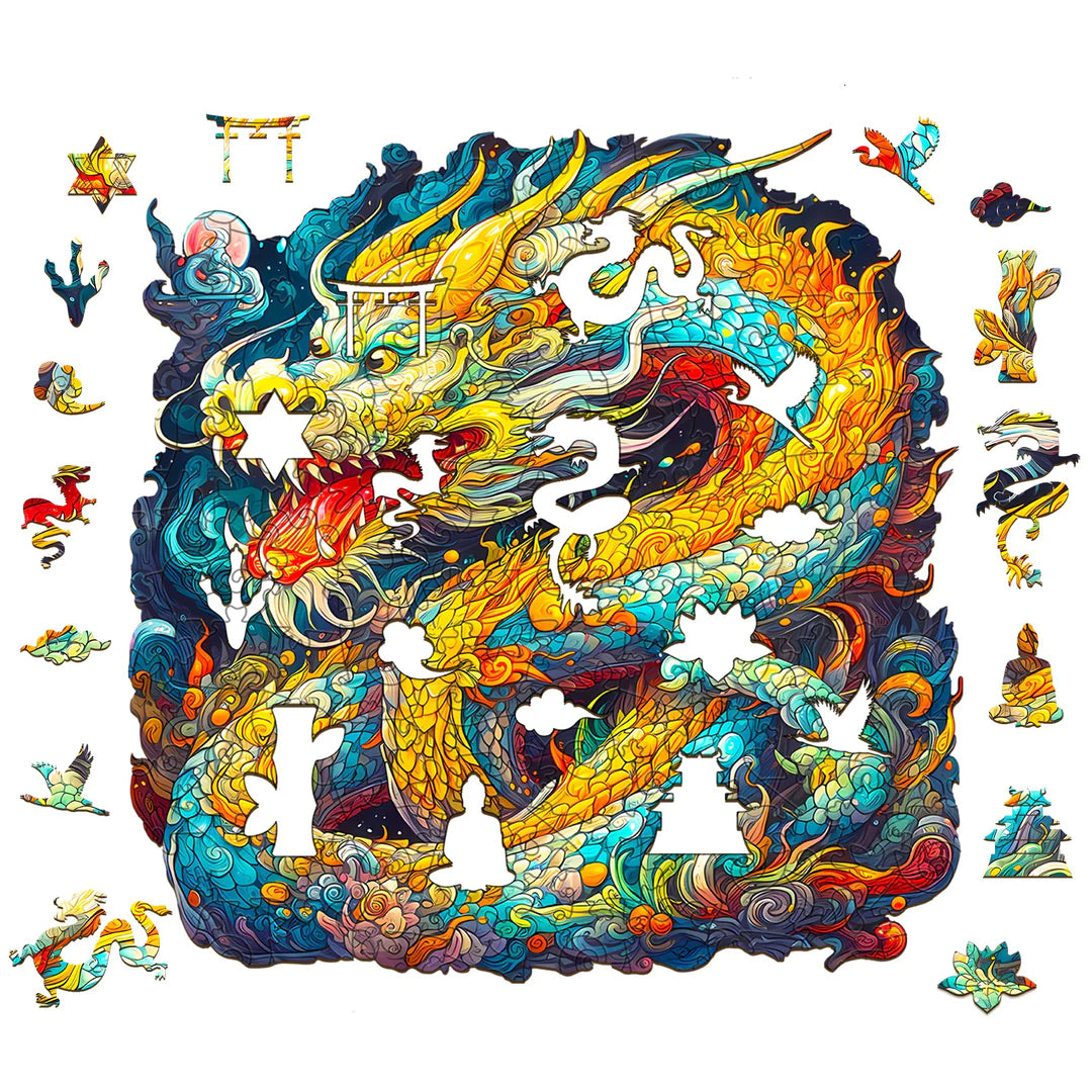 Chinese Dragon  - Wooden Jigsaw Puzzle