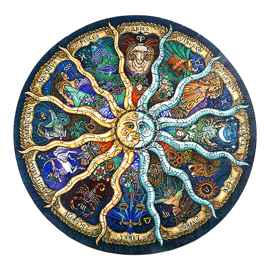 Zodiac Horoscope - Wooden Jigsaw Puzzle – peckeroom