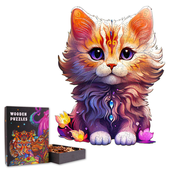 Cute Cat - Wooden Jigsaw Puzzle