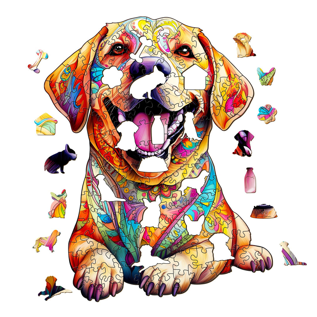 Cute Labrador - Wooden Jigsaw Puzzle