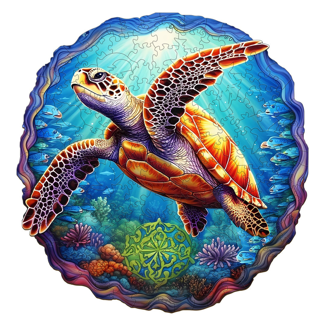 Moving Turtle - Wooden Jigsaw Puzzle