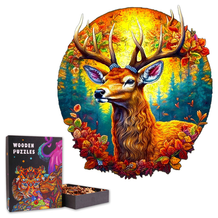 Deer in the Jungle - Wooden Jigsaw Puzzle