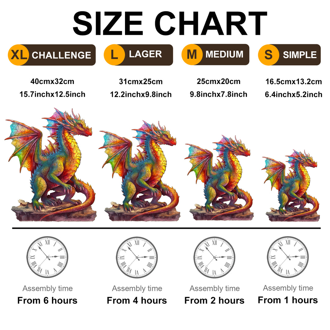 The Standing Dragon - Wooden Jigsaw Puzzle