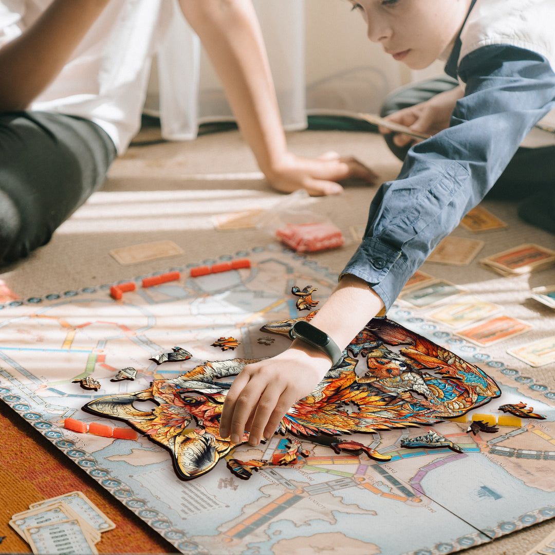 Fox Family - Wooden Jigsaw Puzzle