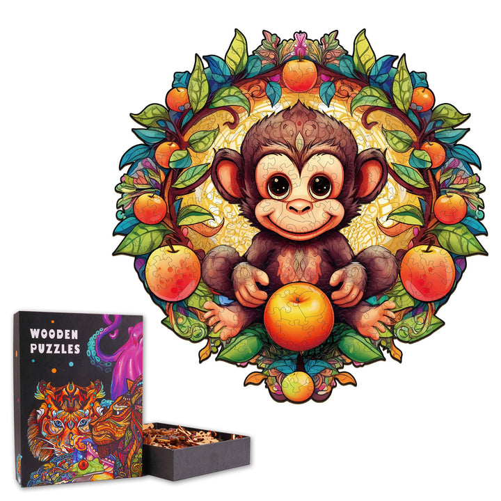 Happy Monkey - Wooden Jigsaw Puzzle