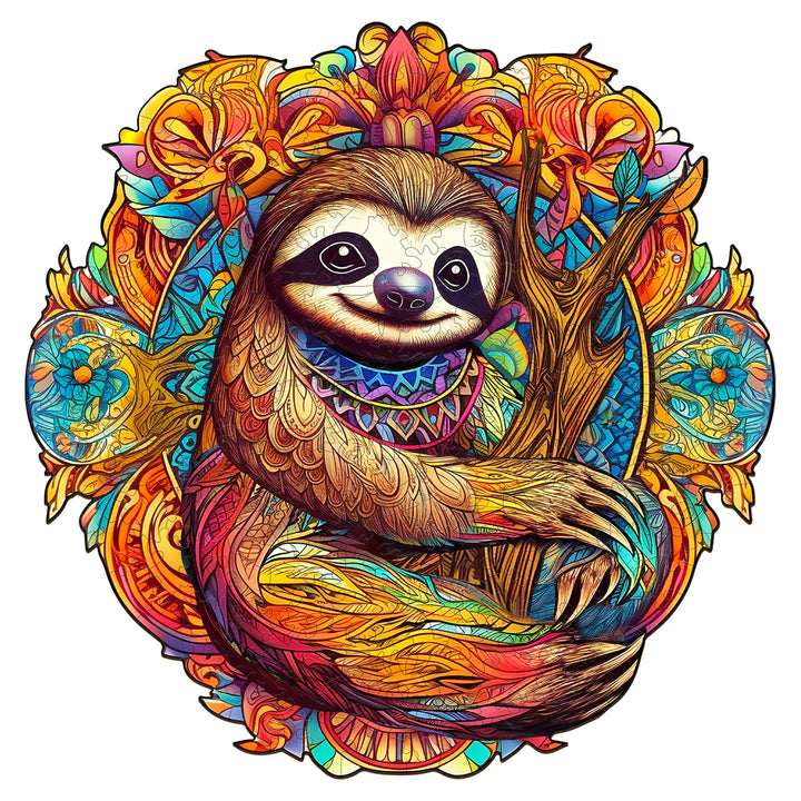 Happy Sloth - Wooden Jigsaw Puzzle