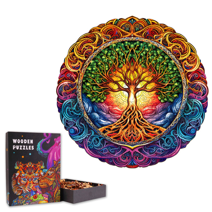 Mandala Tree of Life - Wooden Jigsaw Puzzle