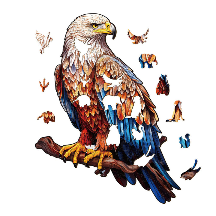 Standing Bald Eagle - Wooden Jigsaw Puzzle