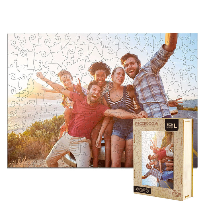 Personalized Rectangular Photo Wooden Puzzle - Friendship