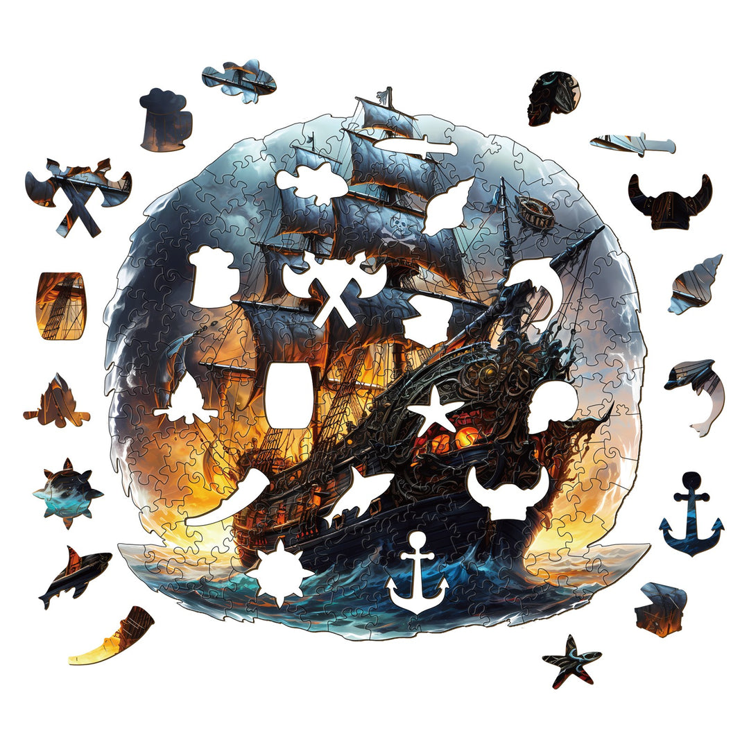 Pirate Ship - Wooden Jigsaw Puzzle