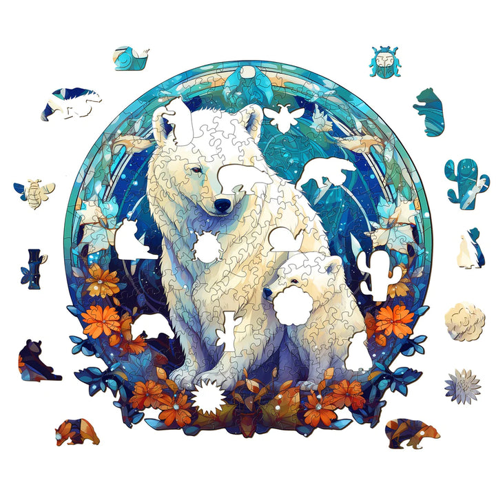 Polor Bears- Wooden Jigsaw Puzzle