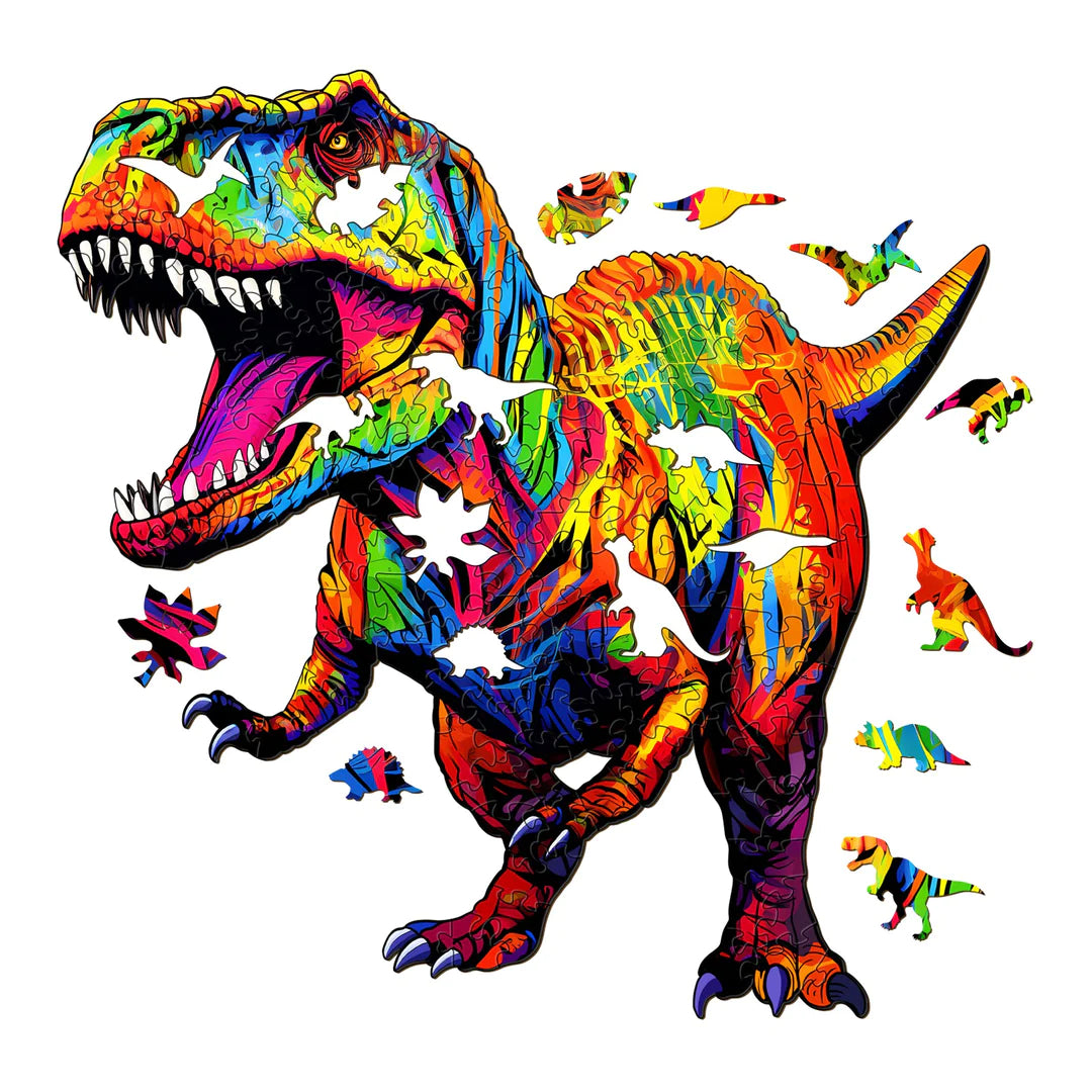Roaring T. rex - Wooden Jigsaw Puzzle