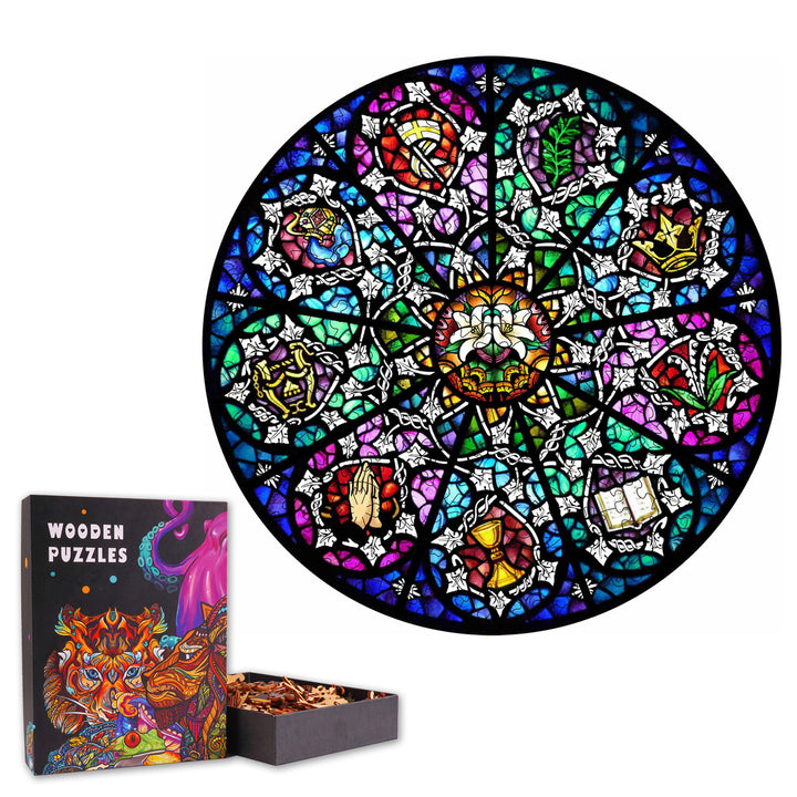 Rose Window - Wooden Jigsaw Puzzle