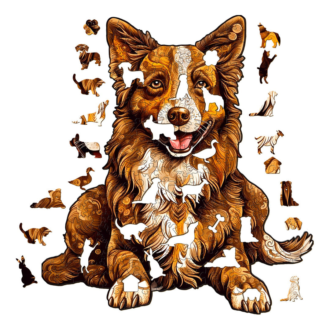 Border Collie - Wooden Jigsaw Puzzle