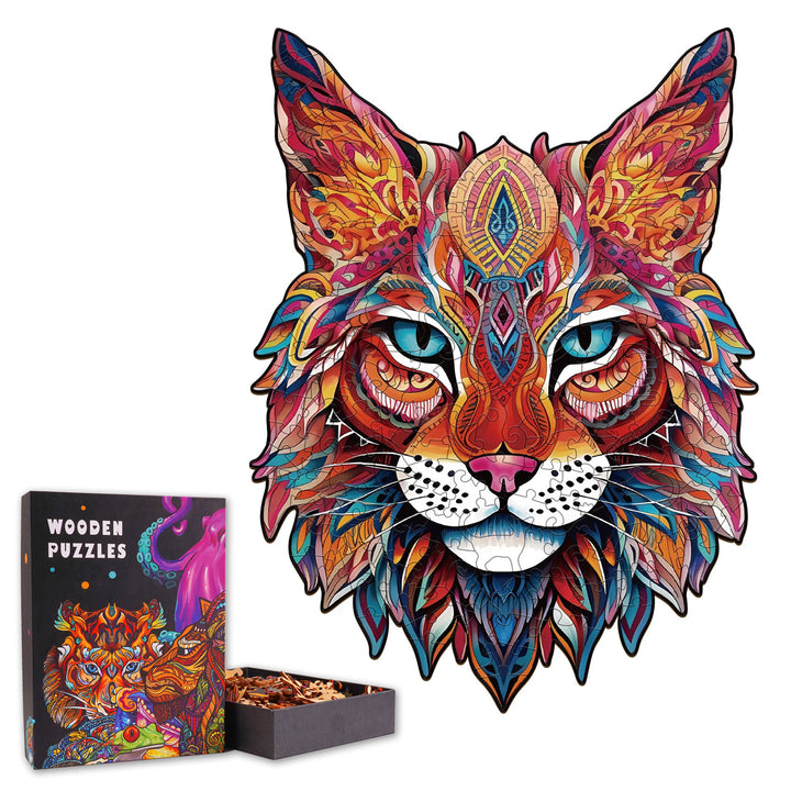 The Mysterious Bobcat - Wooden Jigsaw Puzzle