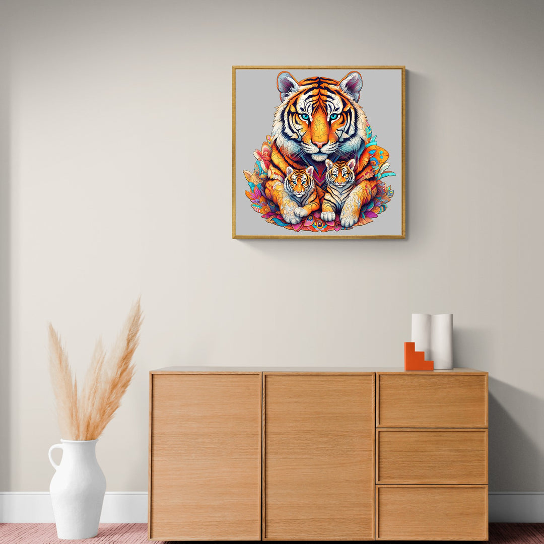 Tiger Family - Wooden Jigsaw Puzzle