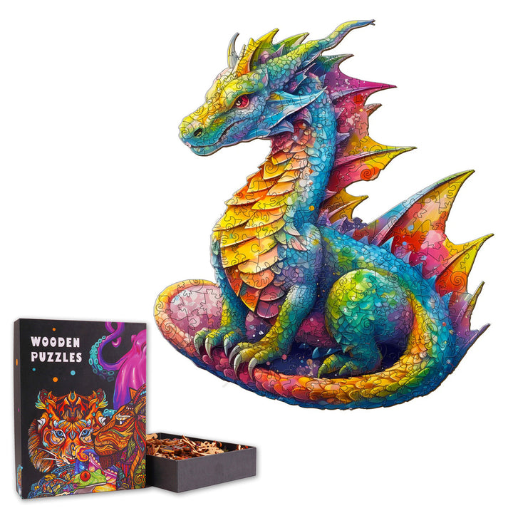 Twining Dragon - Wooden Jigsaw Puzzle