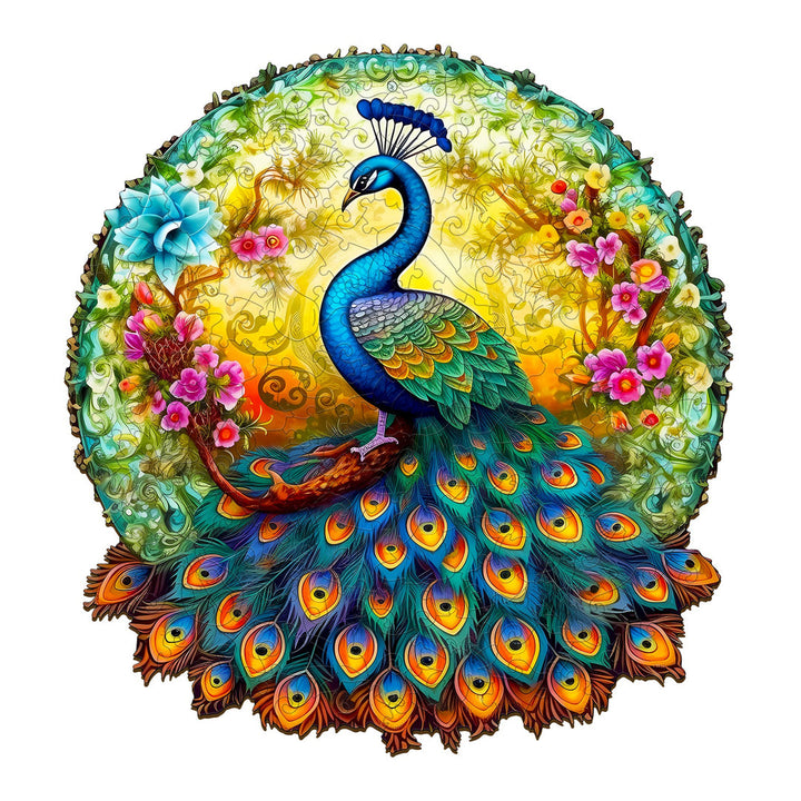 Mandala Peacock - Wooden Jigsaw Puzzle