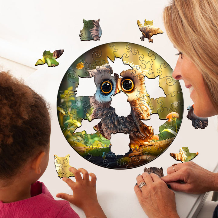 Wooden Jigsaw Puzzle for Kids - Cute Owl