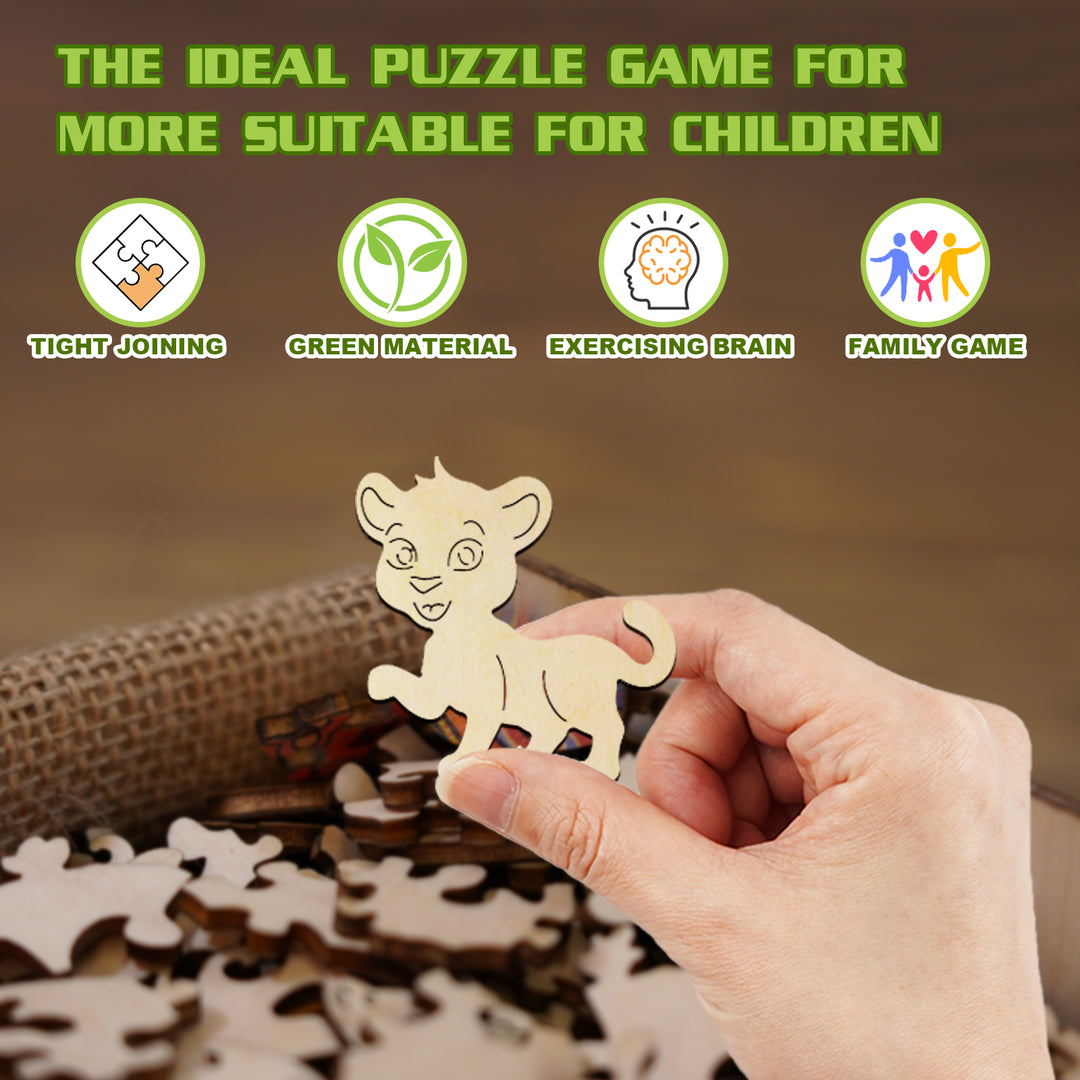 Wooden Jigsaw Puzzle for Kids - Little Leopard