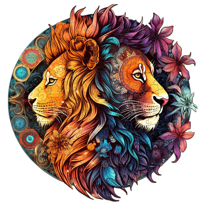 Yin-Yang Lion  - Wooden Jigsaw Puzzle