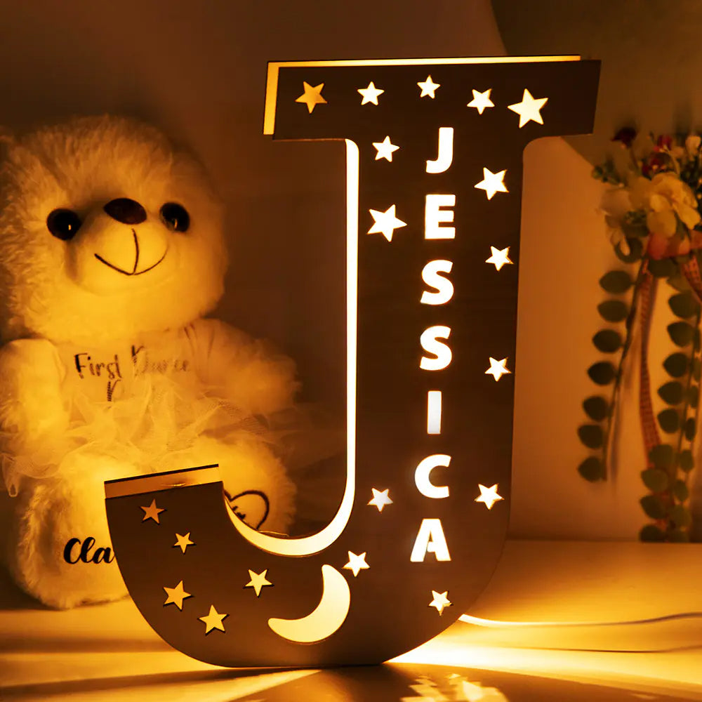 Personalized Name Wooden Letter Night Light