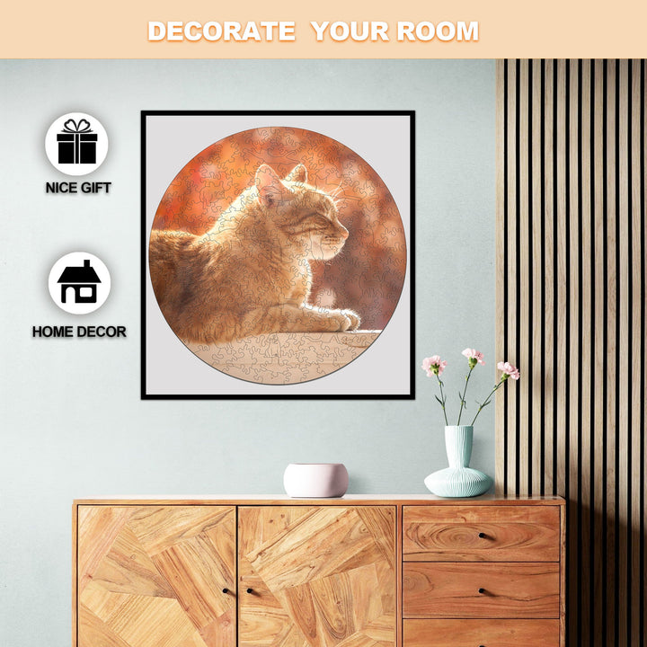 Personalized Photo Wooden Puzzles for Cat Lover