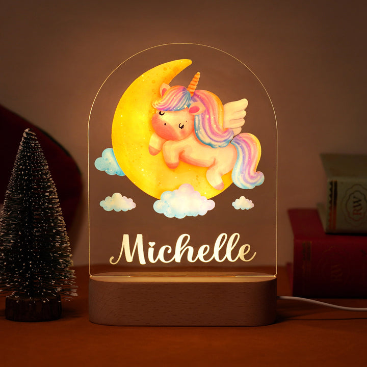 Personalized Baby Name Night Light - Unicorn